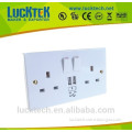TWO WAY UK Type USB Wall plate with Switch